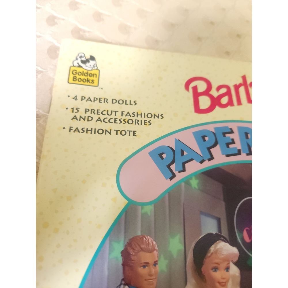 VTG New 1994 Barbie Paper Dolls by Golden Book Barbie Teresa Ken Steven UNCUT - Picture 2 of 6